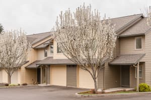 Roberts Court Townhomes exterior with attached garages